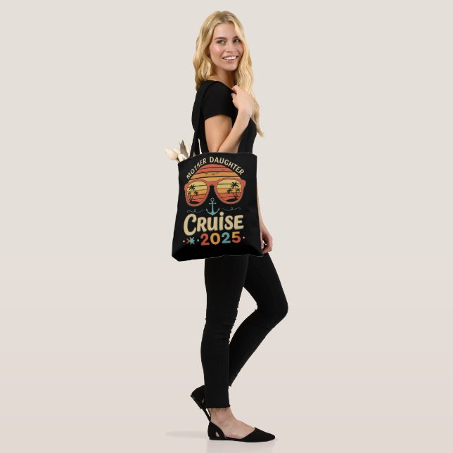 Tote Bag Croisière mère-fille 2025 Vacances coucher de sole (Sur le modèle)