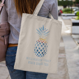 Tote Bag Croisière tropicale estivale Sunset Beach Pineappy