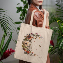 Croissant de lune floral l'Art de fleurs pressées