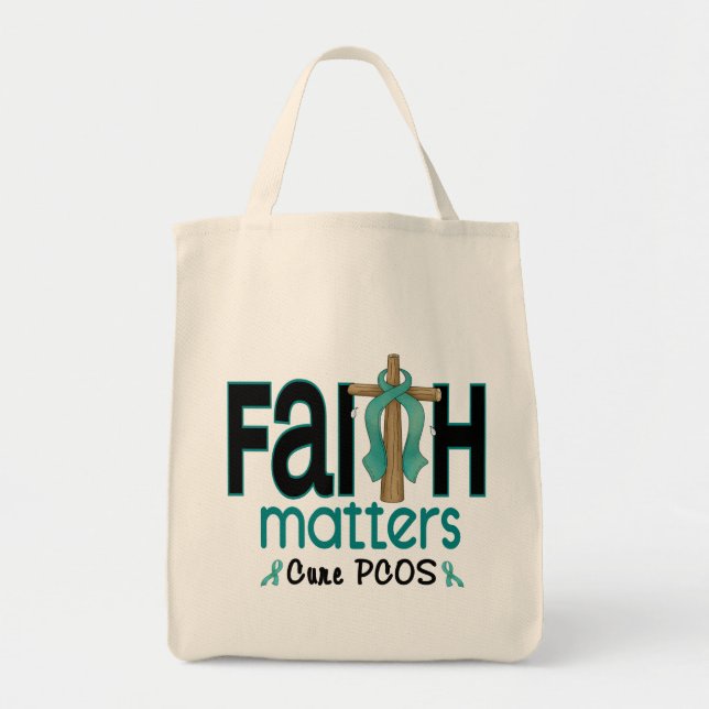 Tote Bag Croix 1 de sujets de foi de PCOS (Devant)
