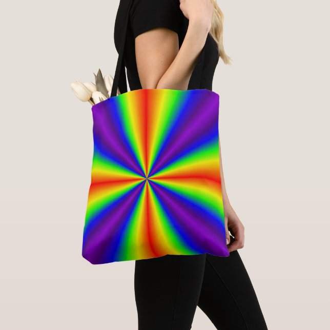 Tote Bag Croix arc-en-ciel (De près)