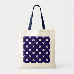 Tote Bag Croix blanche sur bleu marine