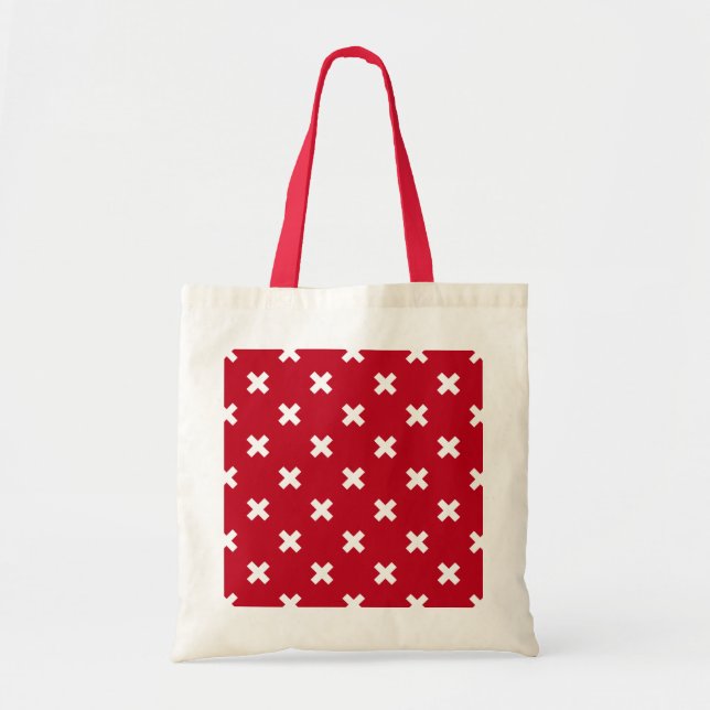 Tote Bag Croix blanche sur le rouge (Devant)