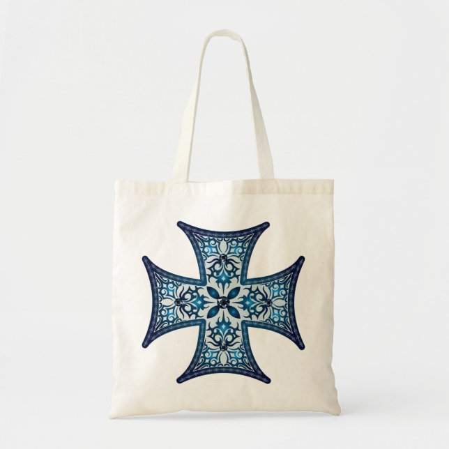 Tote Bag Croix bleue maltaise (Devant)