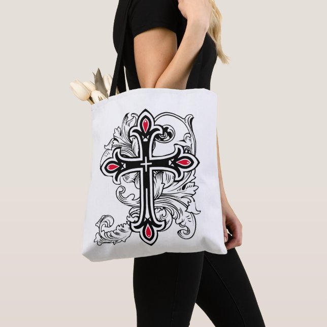 Tote Bag Croix gothique (De près)