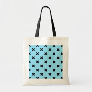 Tote Bag Croix noire sur le bleu bébé