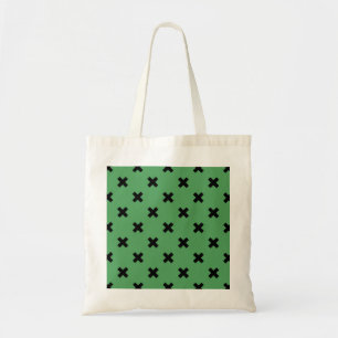 Tote Bag Croix noire sur le vert