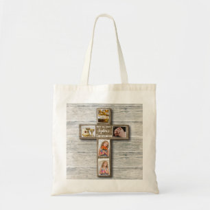 Tote Bag Croix Rustique Bois Première Sainte Communion Phot