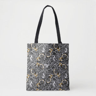 Tote Bag Croquis à la main tendance papillons volant se mél