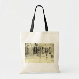 Tote Bag Croquis d'ingénierie d'une roue de Léonard de Vinc