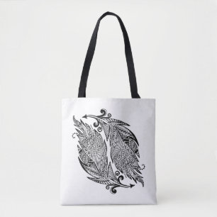Tote Bag Croquis inspiré des plumes 2