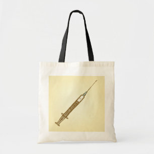 Tote Bag Croquis Médicale de soins de santé vintage Syringe