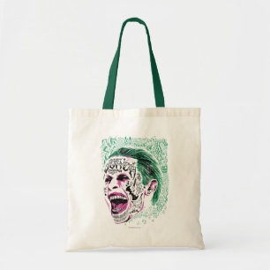 Tote Bag Croquis riant de tête de joker du peloton de