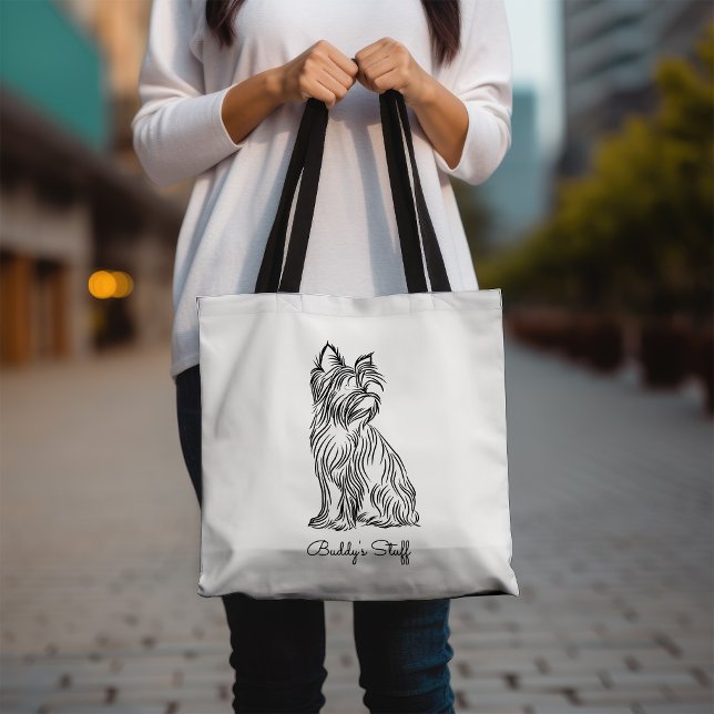 Tote Bag Croquis Yorkie personnalisé (Créateur téléchargé)