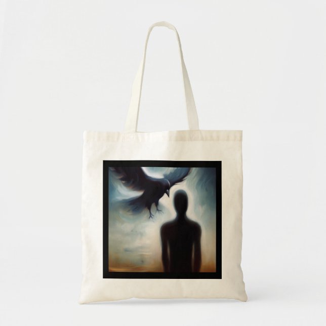 Tote Bag Crow animal Spirit 2 (Devant)