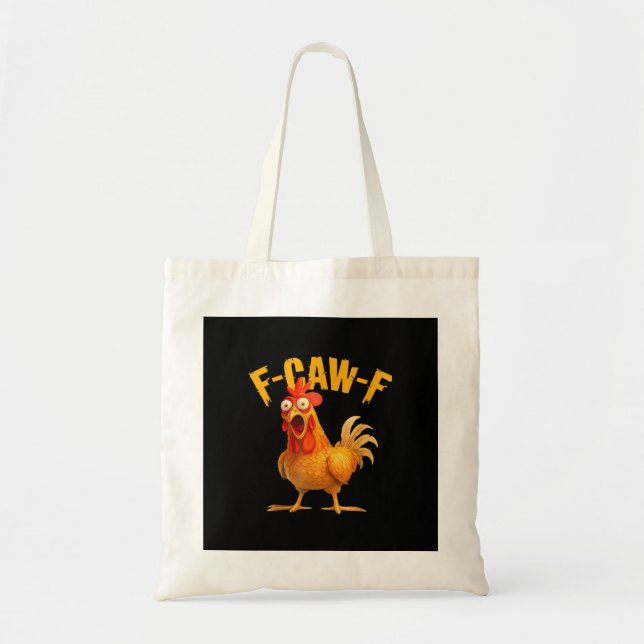 Tote Bag Crow Humor F-Caw-F Gothic Funny Retro Cool (Devant)