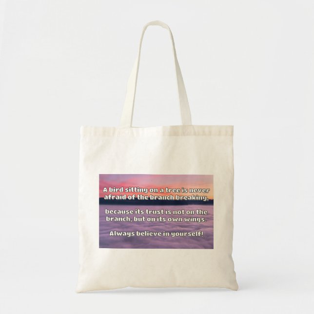 Tote Bag Croyance Empath Citation d'encouragement positif (Devant)