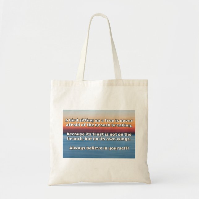 Tote Bag Croyance Empath Citation d'encouragement positif (Devant)