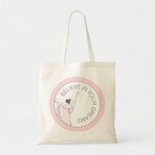 Tote Bag Croyez en vos rêves Votre message Ballerina Fourre