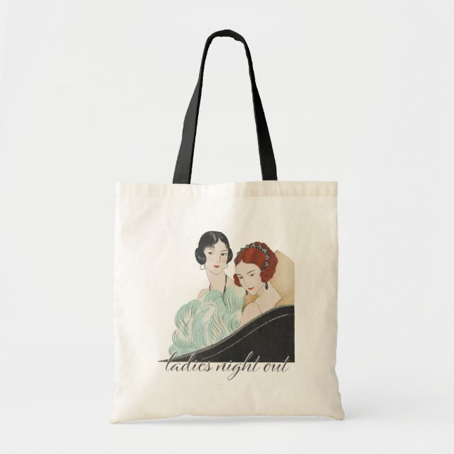 Tote Bag Cru. Dames d'art déco (Devant)