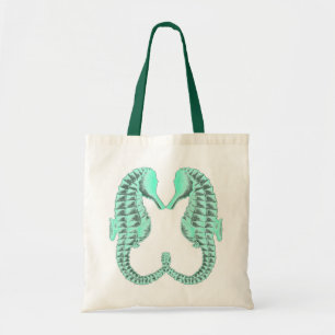 Tote Bag Cru embrassant des hippocampes