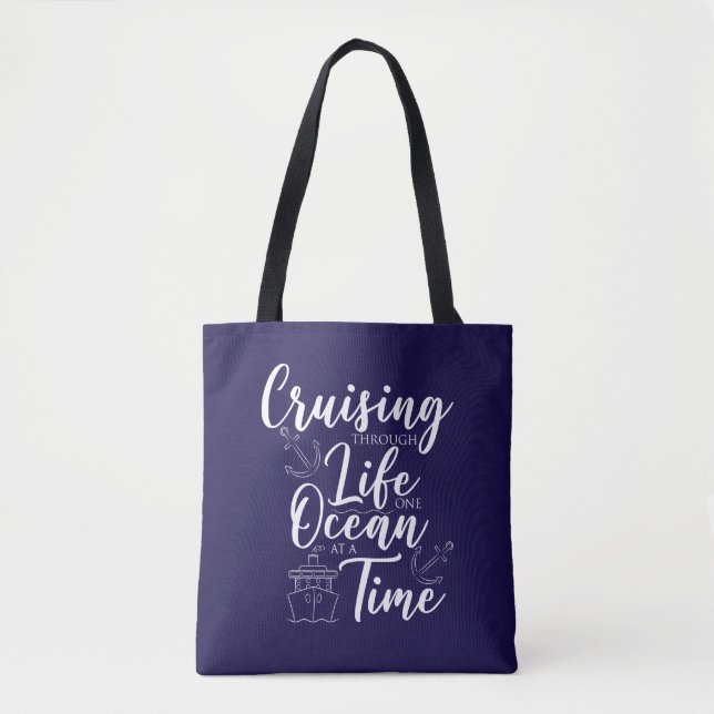 Tote Bag Cruiser la vie dure nautique (Devant)