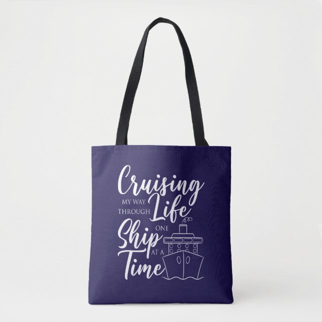 Tote Bag Cruiser la vie dure nautique (Devant)