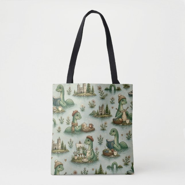 Tote Bag Cryptides confortables Nessie Monstre du Loch Ness (Devant)