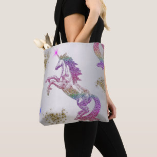 Tote Bag Crystal Rainbow Unicorn