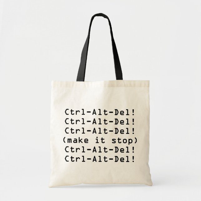 Tote Bag CTRL-Alt-Del (Devant)