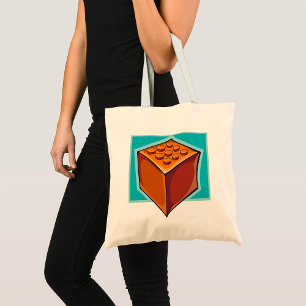 Tote Bag Cube Brown