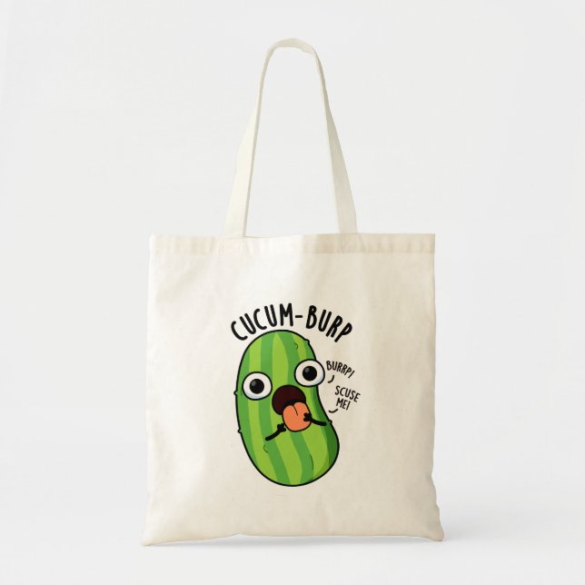 Tote Bag Cucum-burp Blague drôle de Concombre  (Devant)