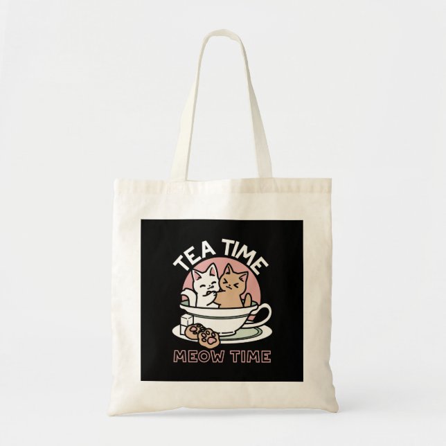 Tote Bag Cuddin en coupe - Tea Time adorable (Devant)