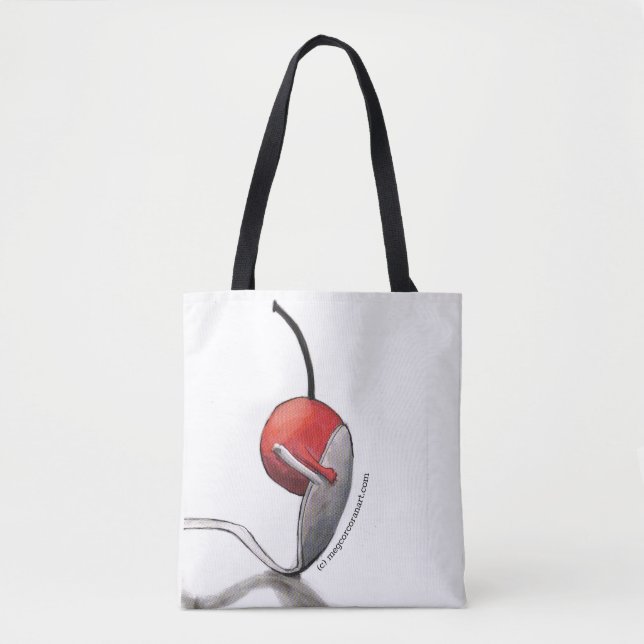 Tote Bag Cuillère cerise Hug Fourre-tout (Devant)