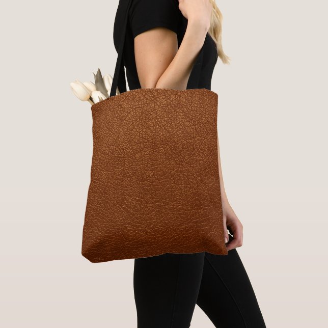 Tote Bag Cuir Brown (De près)