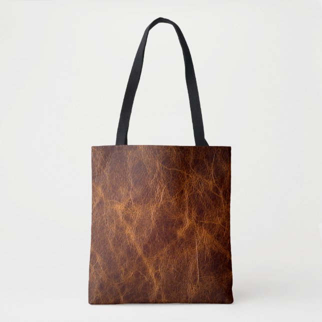 Tote Bag cuir Brown textureleather, texture, arrière - plan (Devant)