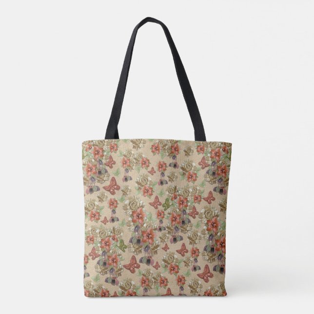 Tote Bag Cuir et velours (Dos)