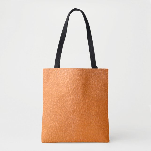 Tote Bag Cuir orange texture motif fond cuir, t (Devant)