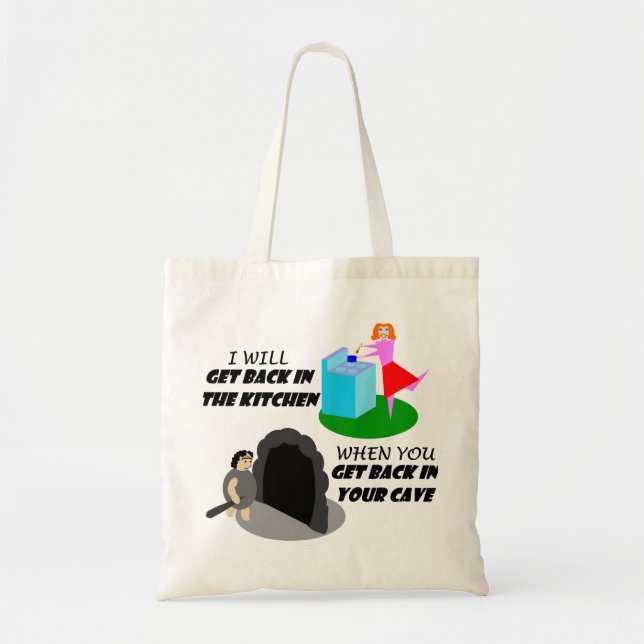 Tote Bag Cuisine et caverne (Devant)