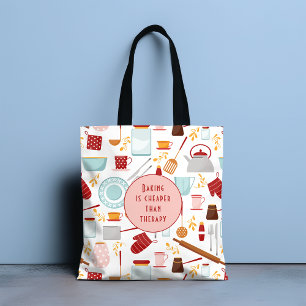 Tote Bag Cuisine Moins Chère Que Thérapie Drôle Cuisine Ros