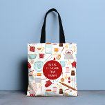 Tote Bag Cuisine Moins Chère Que Thérapie Drôle Cuisine Rou<br><div class="desc">Cuisine moins chère que Than Therapy Funny Kitchen Red Sacs fourre-tout dispose d'un motif à thème de cuisine coloré avec le texte éditable "La cuisson est moins cher que la thérapie" dans la typographie de script moderne. Un cadeau parfait pour ceux qui aiment la cuisine, la cuisine et être dans...</div>