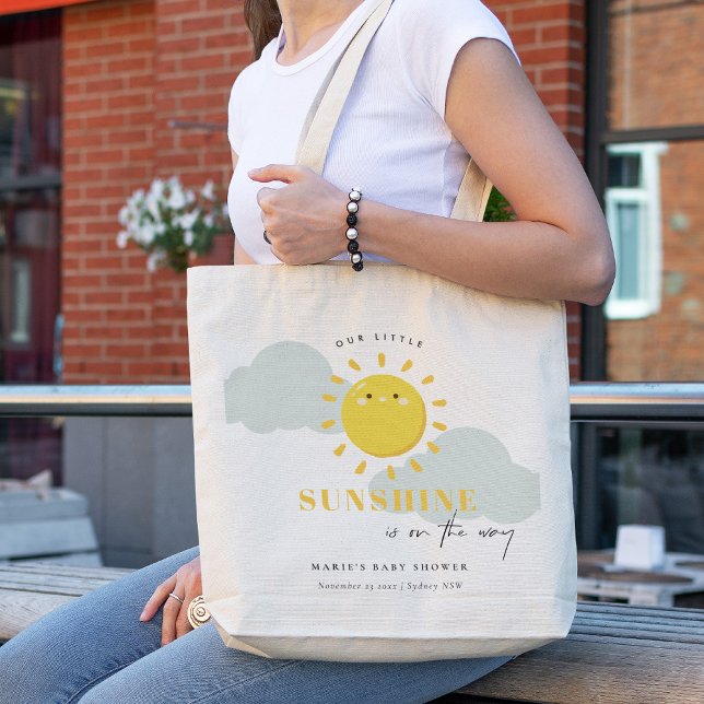 Tote Bag Cuisine Notre Petit Baby shower Jaune Sunshine (Créateur téléchargé)