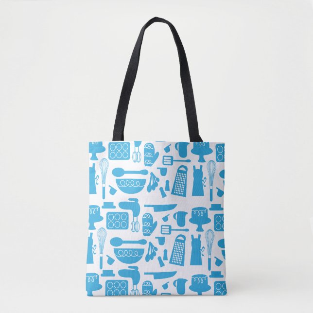 Tote Bag Cuisine Super Cute Bleue (Devant)