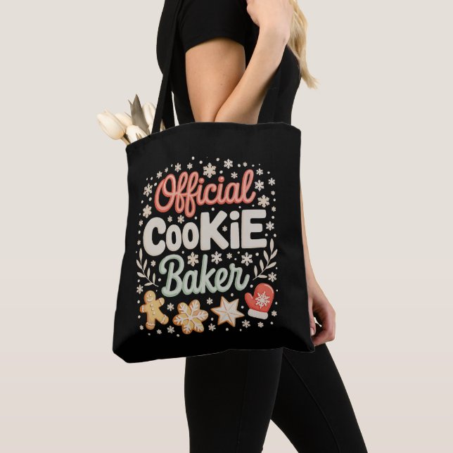 Tote Bag Cuisinier officiel Baker Noël Noël Noël Noël Famil (De près)