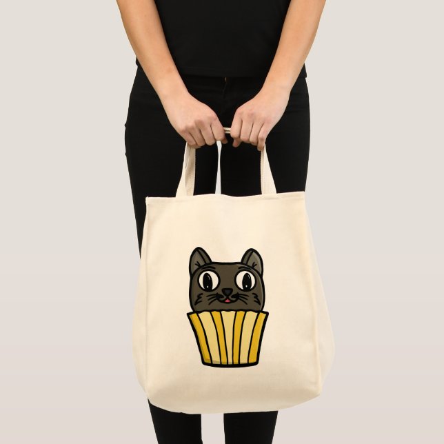 Tote Bag Cupcake Cat Peekaboo (Devant (produit))