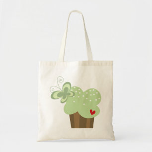 Tote Bag Cupcakes Whimsical Tree Butterflies Sweet Birthday