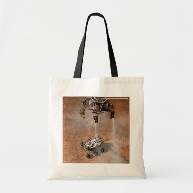Tote Bag Curiosity Arrivant Sur La Surface Martienne. (Devant)