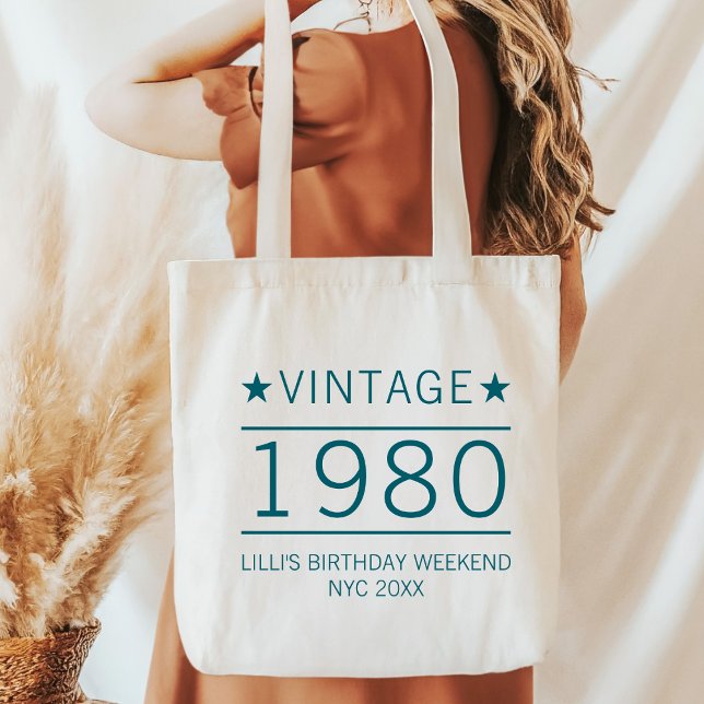 Tote Bag Custom 20th 30th 40th 50th 60th 70 Birthday Squad (Créateur téléchargé)