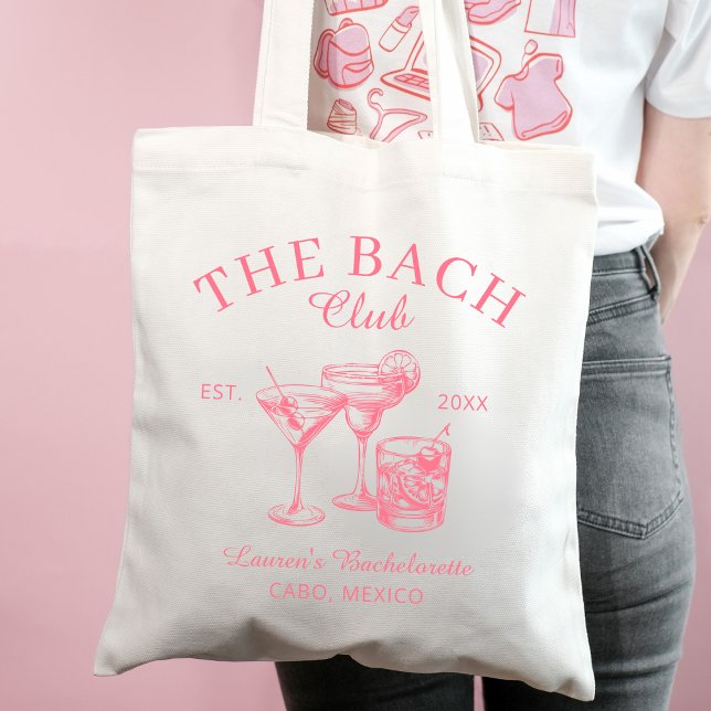 Tote Bag Custom Club Beach Bachelorette Party Mariage (Créateur téléchargé)