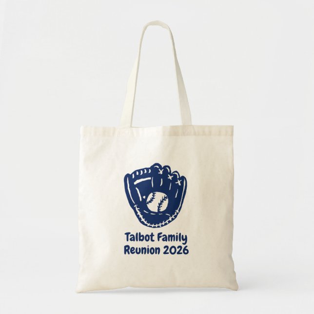 Tote Bag Custom Family Reunion Baseball Jersey Style (Devant)